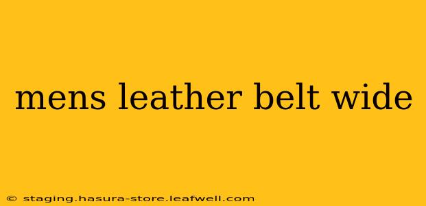 mens leather belt wide