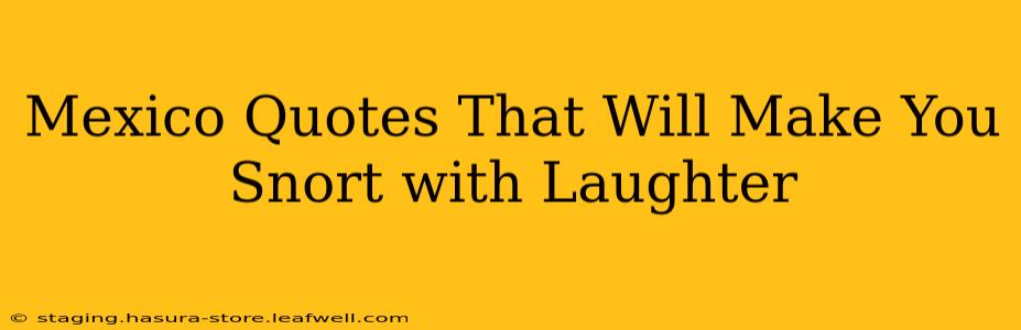 Mexico Quotes That Will Make You Snort with Laughter
