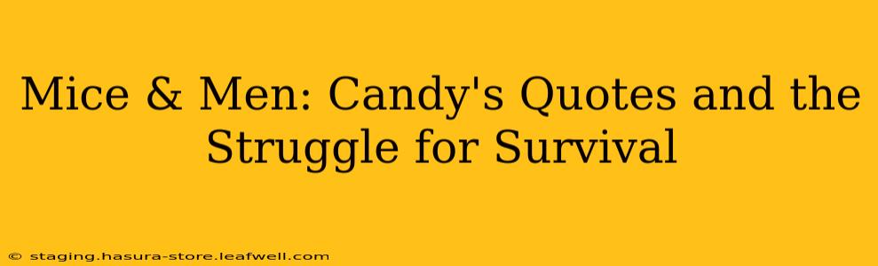 Mice & Men: Candy's Quotes and the Struggle for Survival