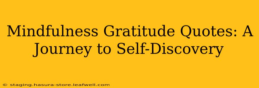 Mindfulness Gratitude Quotes: A Journey to Self-Discovery