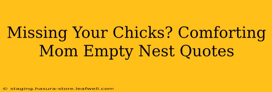 Missing Your Chicks? Comforting Mom Empty Nest Quotes