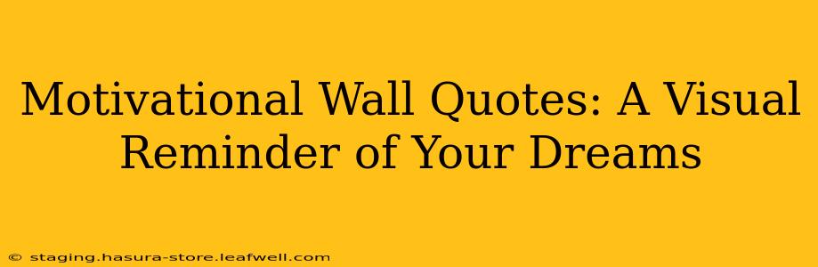 Motivational Wall Quotes: A Visual Reminder of Your Dreams