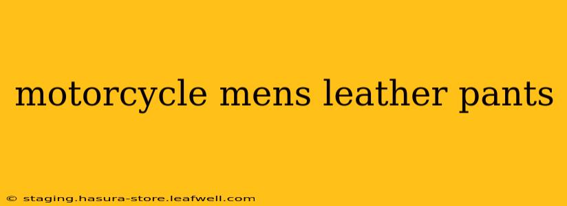 motorcycle mens leather pants