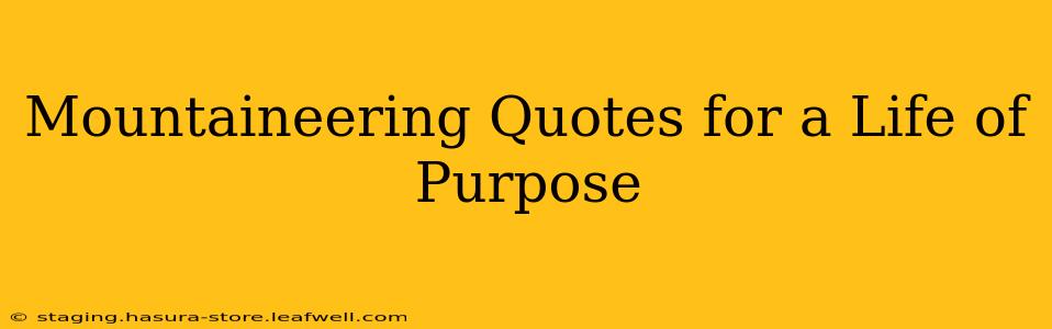 Mountaineering Quotes for a Life of Purpose