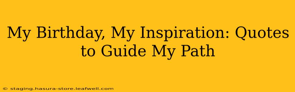 My Birthday, My Inspiration: Quotes to Guide My Path