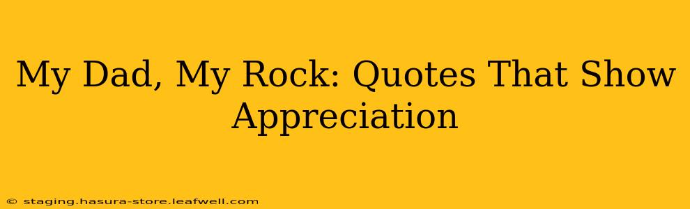 My Dad, My Rock: Quotes That Show Appreciation