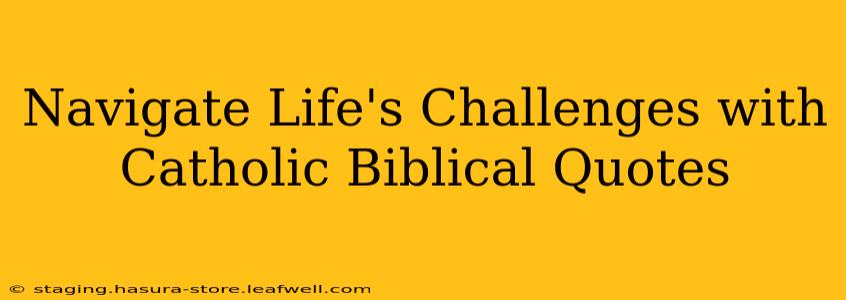 Navigate Life's Challenges with Catholic Biblical Quotes