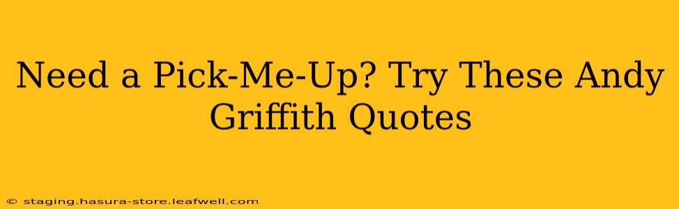 Need a Pick-Me-Up? Try These Andy Griffith Quotes