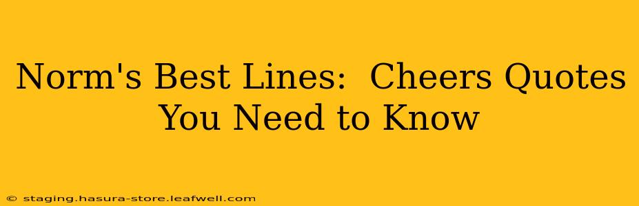 Norm's Best Lines:  Cheers Quotes You Need to Know