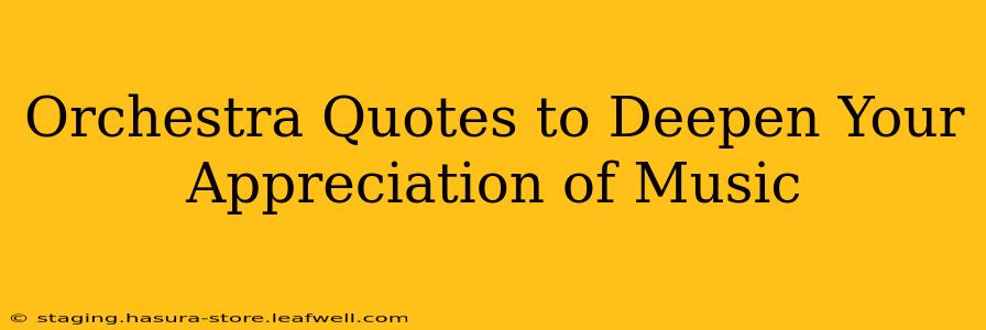 Orchestra Quotes to Deepen Your Appreciation of Music