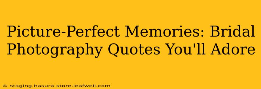 Picture-Perfect Memories: Bridal Photography Quotes You'll Adore