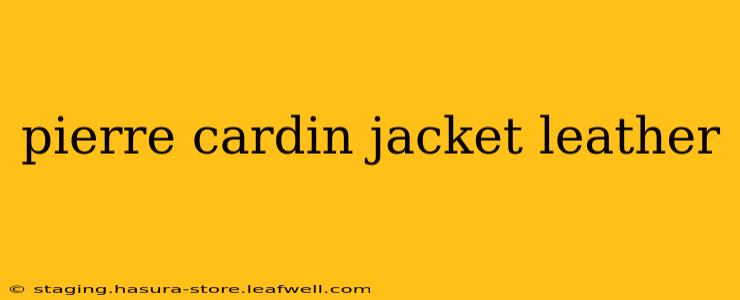 pierre cardin jacket leather