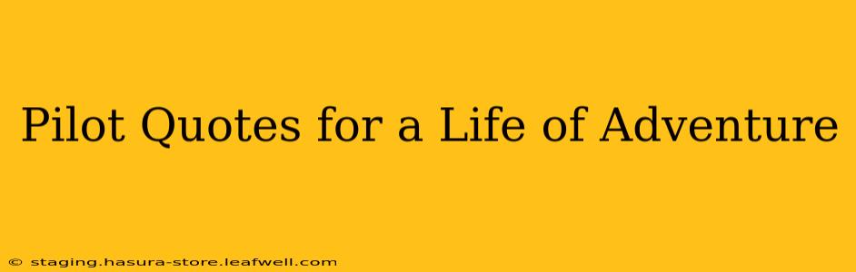 Pilot Quotes for a Life of Adventure
