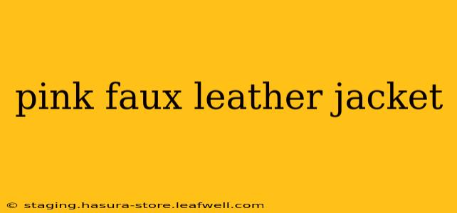 pink faux leather jacket