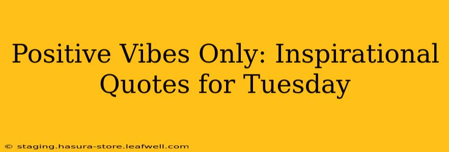 Positive Vibes Only: Inspirational Quotes for Tuesday