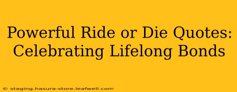 Powerful Ride or Die Quotes: Celebrating Lifelong Bonds