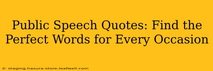 Public Speech Quotes: Find the Perfect Words for Every Occasion
