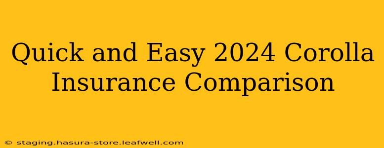 Quick and Easy 2024 Corolla Insurance Comparison