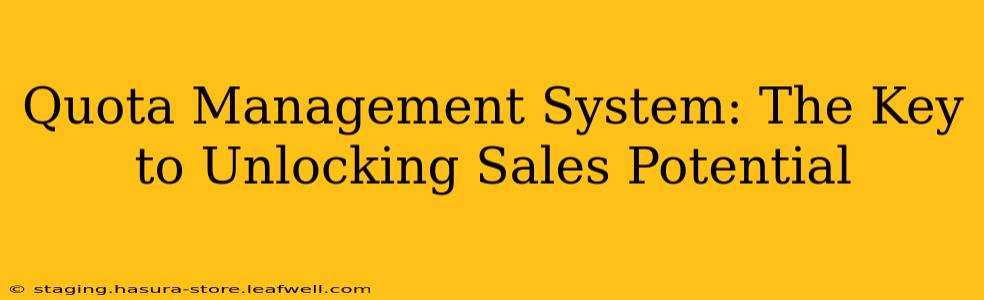 Quota Management System: The Key to Unlocking Sales Potential