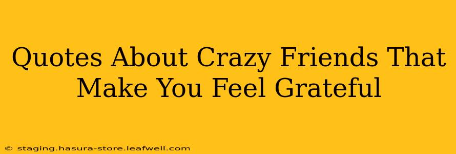 Quotes About Crazy Friends That Make You Feel Grateful