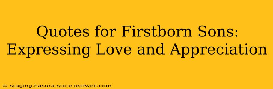 Quotes for Firstborn Sons: Expressing Love and Appreciation
