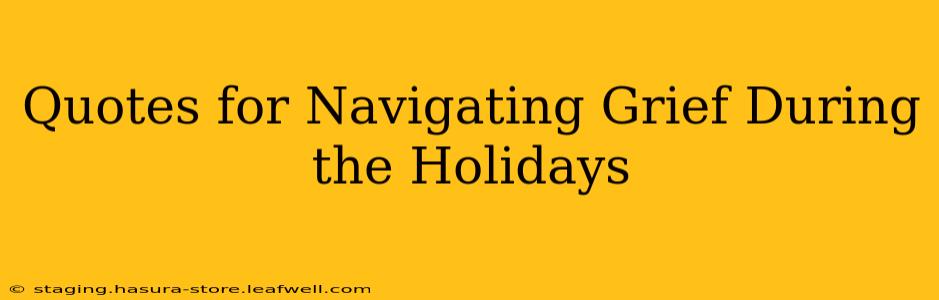 Quotes for Navigating Grief During the Holidays