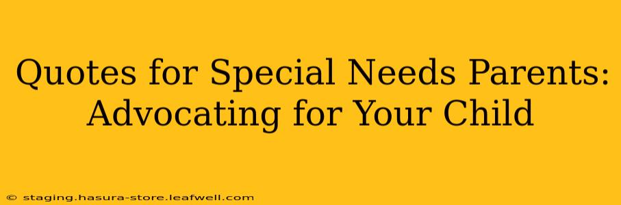 Quotes for Special Needs Parents: Advocating for Your Child