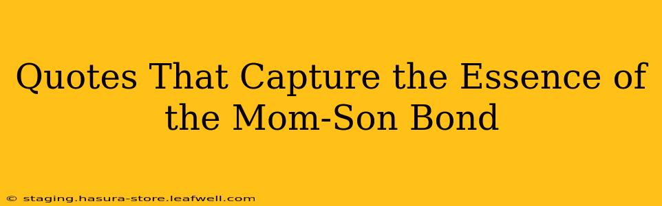 Quotes That Capture the Essence of the Mom-Son Bond
