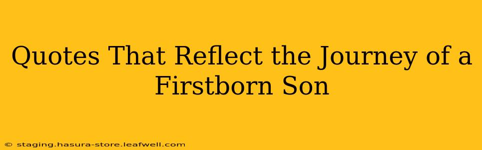 Quotes That Reflect the Journey of a Firstborn Son