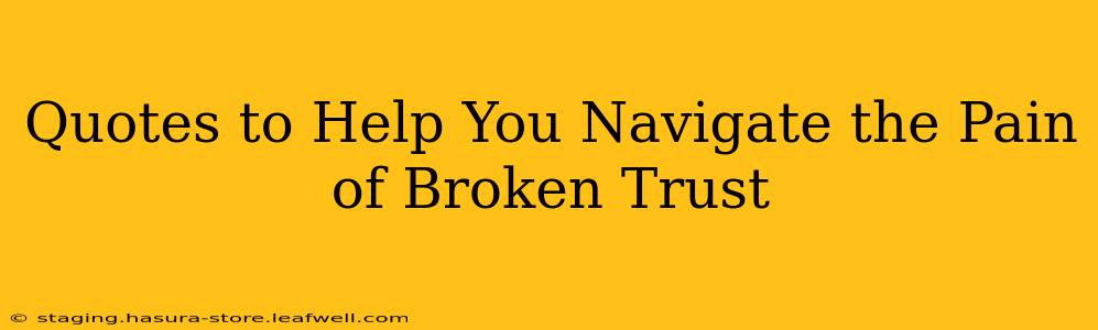 Quotes to Help You Navigate the Pain of Broken Trust
