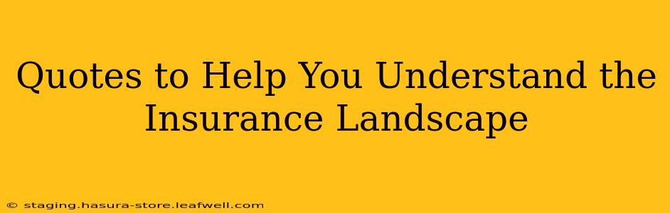 Quotes to Help You Understand the Insurance Landscape