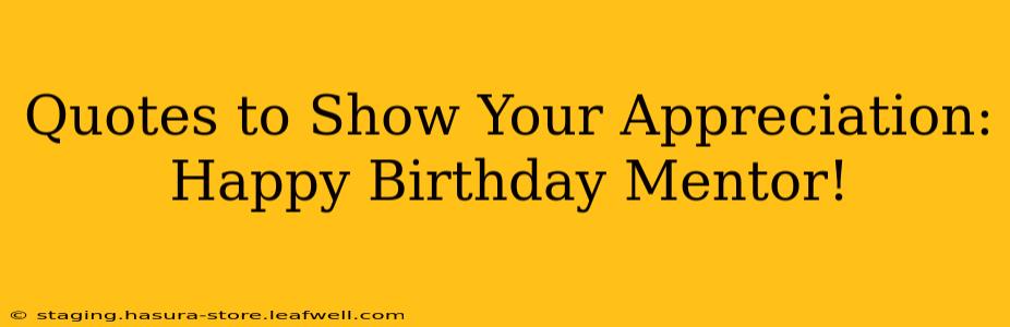 Quotes to Show Your Appreciation: Happy Birthday Mentor!
