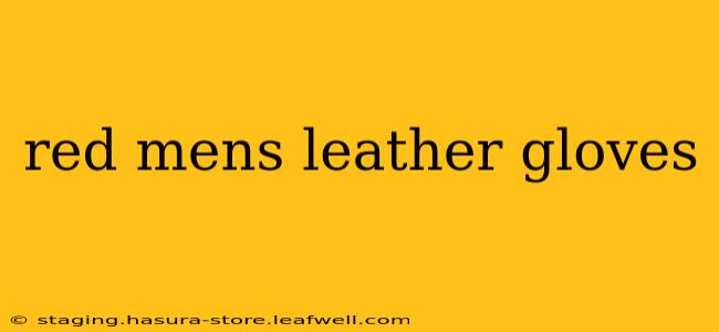 red mens leather gloves