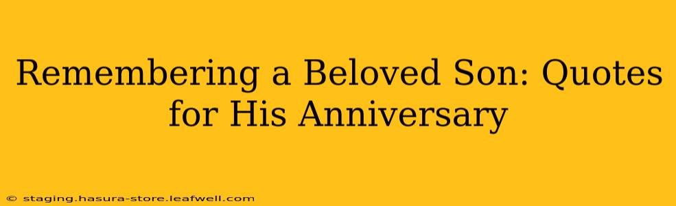 Remembering a Beloved Son: Quotes for His Anniversary