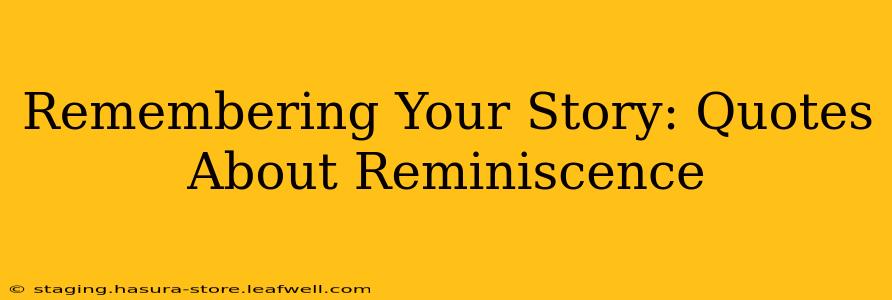 Remembering Your Story: Quotes About Reminiscence