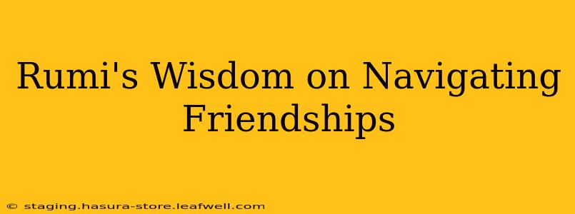 Rumi's Wisdom on Navigating Friendships