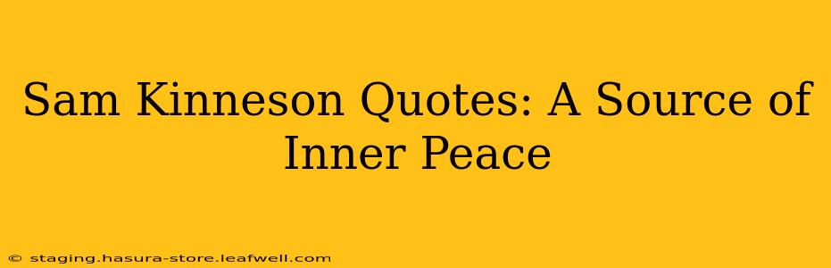 Sam Kinneson Quotes: A Source of Inner Peace