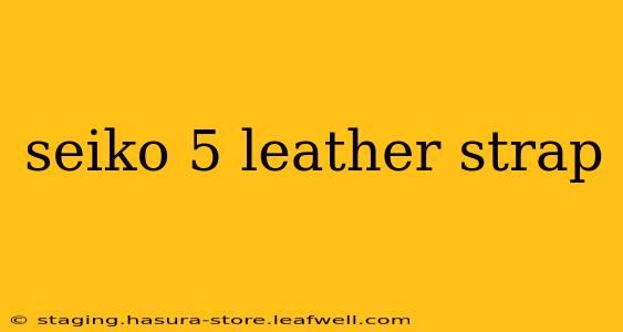 seiko 5 leather strap