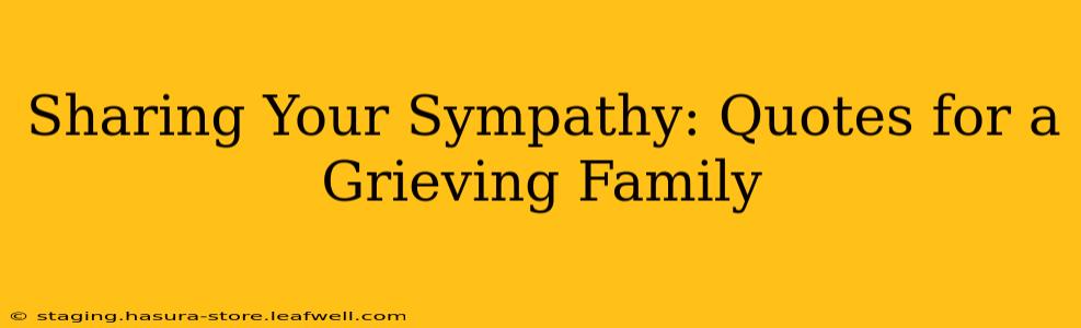 Sharing Your Sympathy: Quotes for a Grieving Family