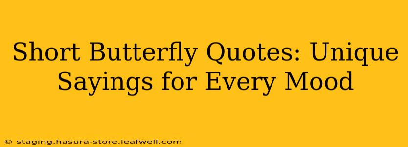 Short Butterfly Quotes: Unique Sayings for Every Mood