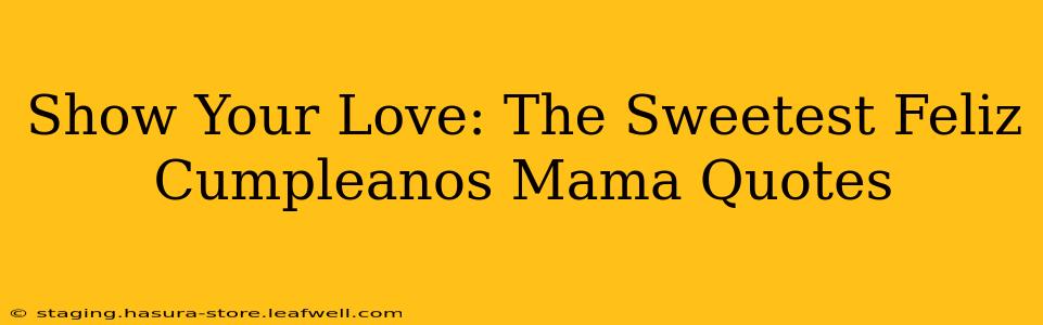 Show Your Love: The Sweetest Feliz Cumpleanos Mama Quotes