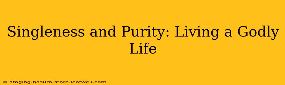 Singleness and Purity: Living a Godly Life