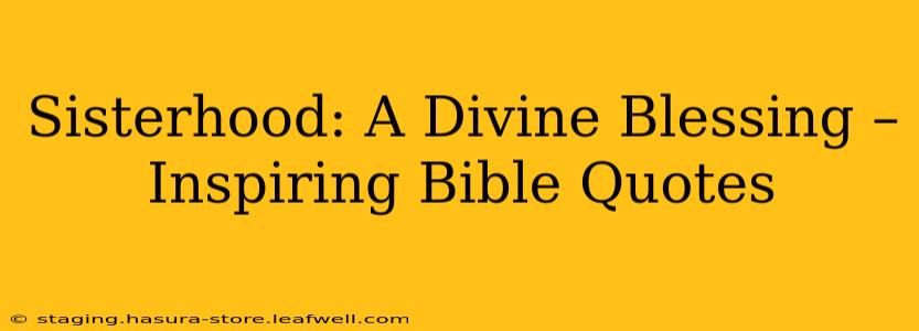 Sisterhood: A Divine Blessing – Inspiring Bible Quotes