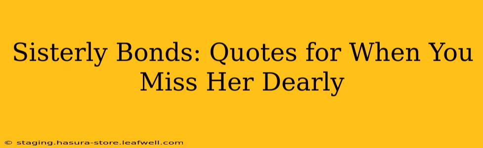 Sisterly Bonds: Quotes for When You Miss Her Dearly