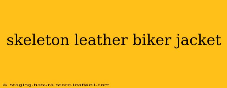 skeleton leather biker jacket