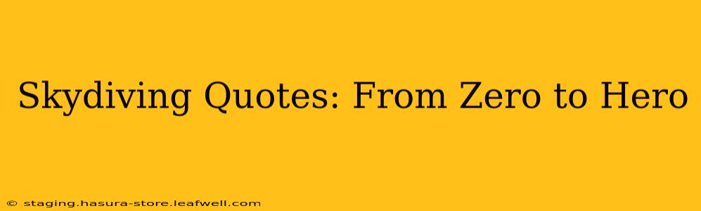 Skydiving Quotes: From Zero to Hero