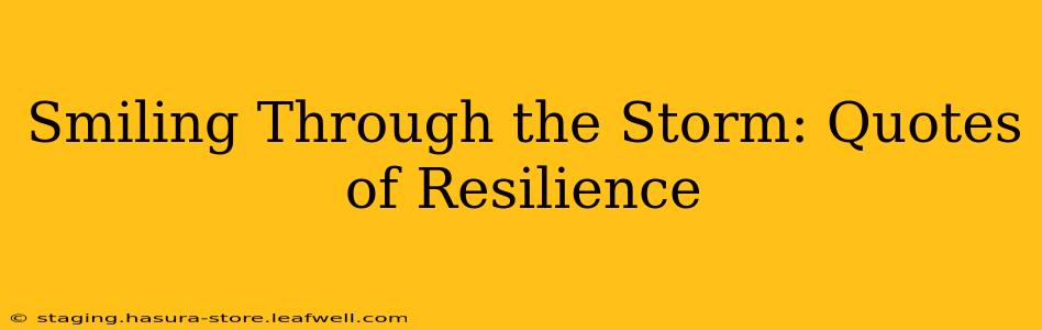 Smiling Through the Storm: Quotes of Resilience