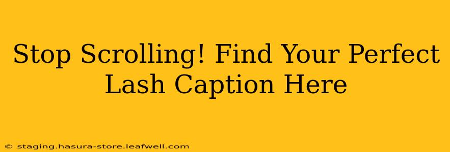 Stop Scrolling! Find Your Perfect Lash Caption Here