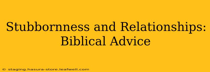 Stubbornness and Relationships: Biblical Advice
