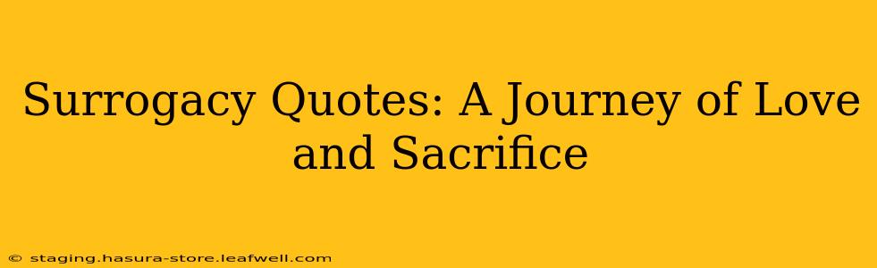 Surrogacy Quotes: A Journey of Love and Sacrifice
